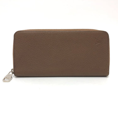 LOUIS VUITTON Long Wallet Purse M58864 Taurillon Clemence Leather Brown Zippy Wallet Vertical mens Used Authentic